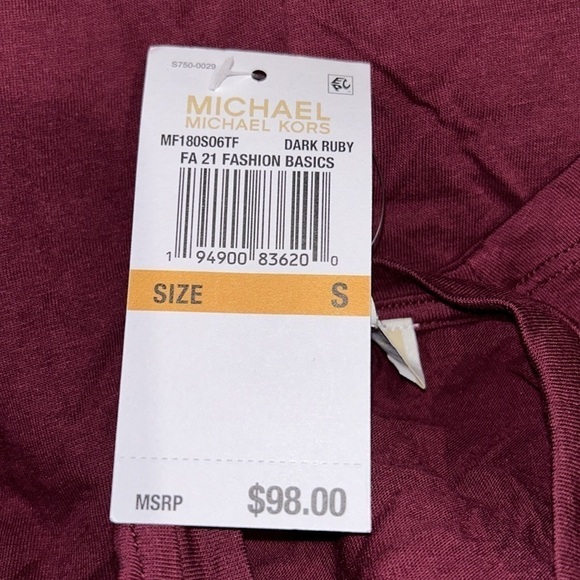 *NWT*MICHAEL KORS Long Sleeve Crew Neck Above the Knee T-Shirt Dress -S - Picture 4 of 5